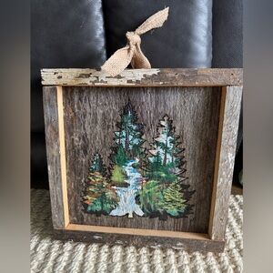 Rustic Wooden Forest Wall Art 12x12